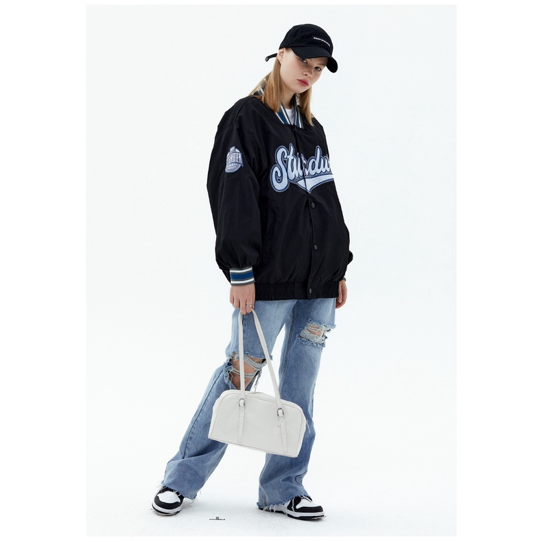 Áo bomber unisex nam nữ chất dù không bong tróc chất vải mịn không xù.