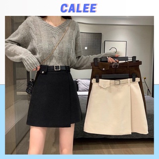 Chân váy dạ vạt chéo tặng kèm đai lưng Calee