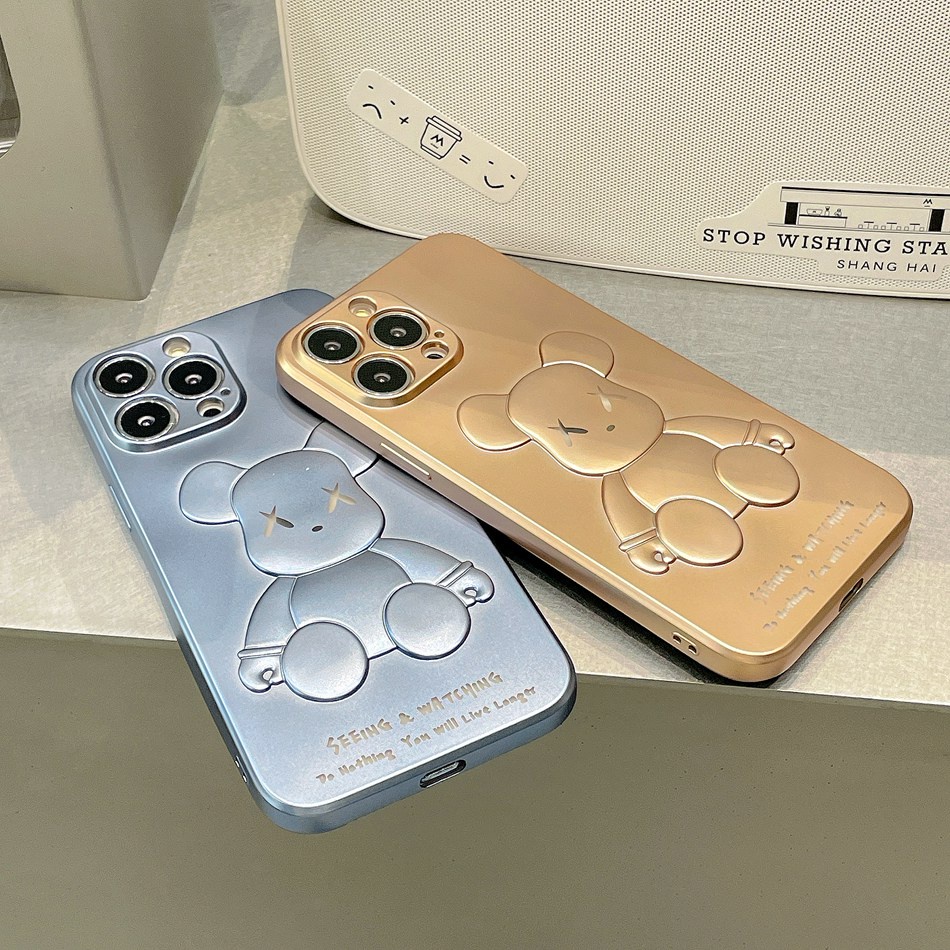Ốp điện thoại in hình gấu thích hợp cho IPhone 7 8 Plus 11 12 13 Pro Max Xr Xs Max 11Pro 12Pro