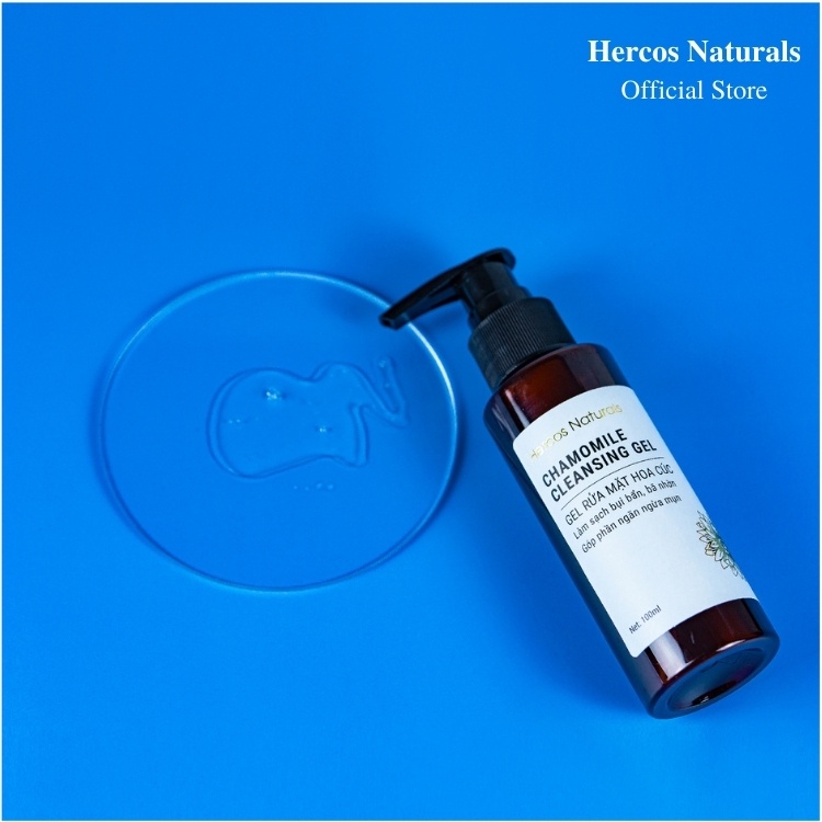 Gel Rửa Mặt Hoa Cúc Hercos Naturals làm sạch, ngăn ngừa mụn Chamomile Cleansing Gel 100ml | BigBuy360 - bigbuy360.vn