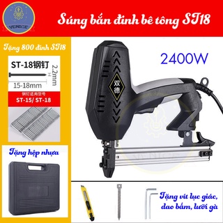 SÚNG BẮN ĐINH BÊ TÔNG ST18 VENICE - DÙNG ĐIỆN 220V - CÔNG SUẤT 2000W - TẶNG KÈM 1 HỘP ĐINH ST18