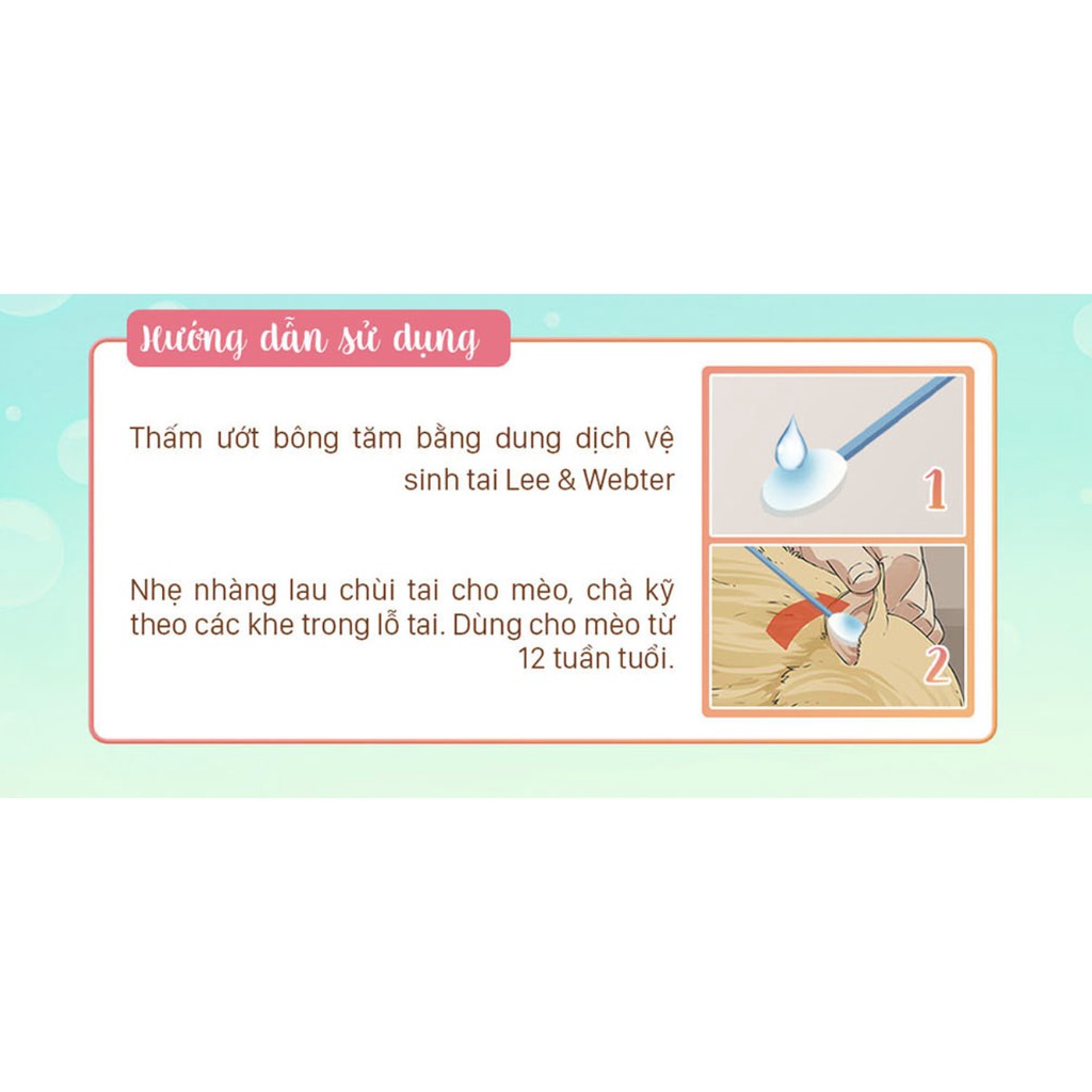 Vệ sinh tai cho mèo nước rửa tai Lee webster 130ml, dung dịch vệ sinh sạch tai cún mèo Con Mèo Xiêm shop
