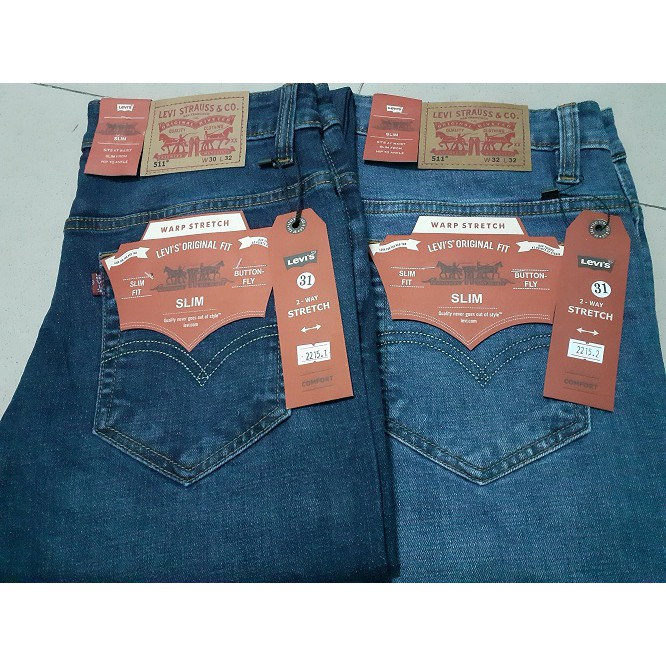 Quần jeans nam ống suông co giãn Levis 511