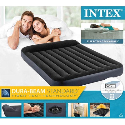 Giường bơm hơi INTEX gấp đôi ngoài trời bơm hơi nệm tiện dụng Giường đệm khí gia dụng dày giường đơn hơi nước