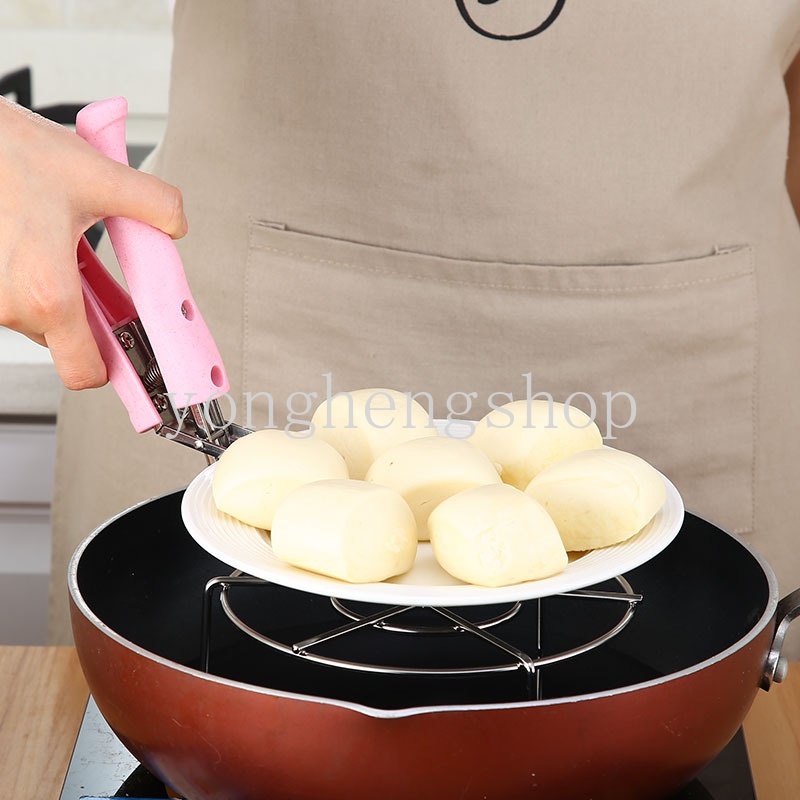 Kẹp Bát Dĩa Bằng Thép Không Gỉ Chống Bỏng Thiết Kế Tiện Dụng Cho Nhà Bếp