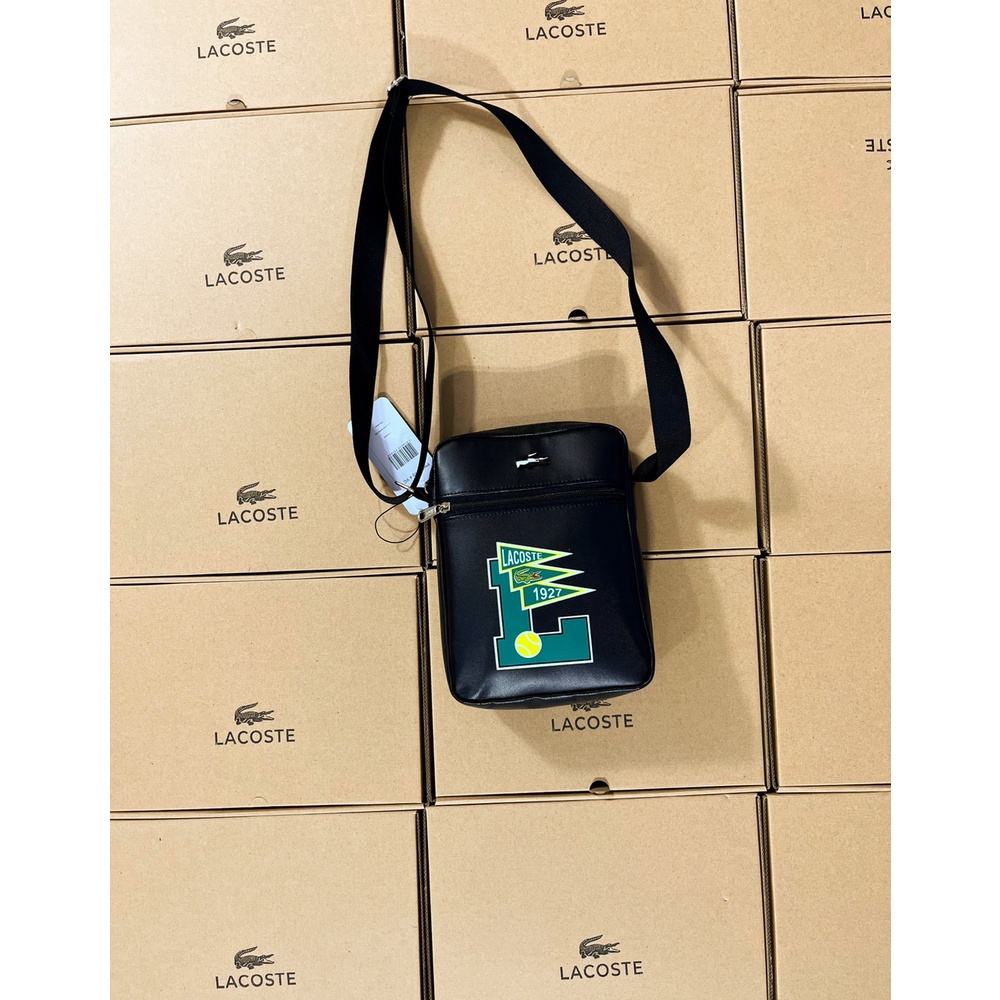 🐊TÚI ĐEO CHÉO NAM NỮ BAG SHOULDER LACOSTE1927 NEW2022 L03🐊 -vải 100% da
