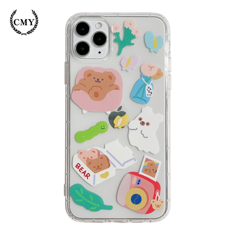 Ốp điện thoại in họa tiết gấu hoạt hình cho iPhone11/11Pro 11pro Max X XR XS XS MAX 7 8 plus SE | BigBuy360 - bigbuy360.vn