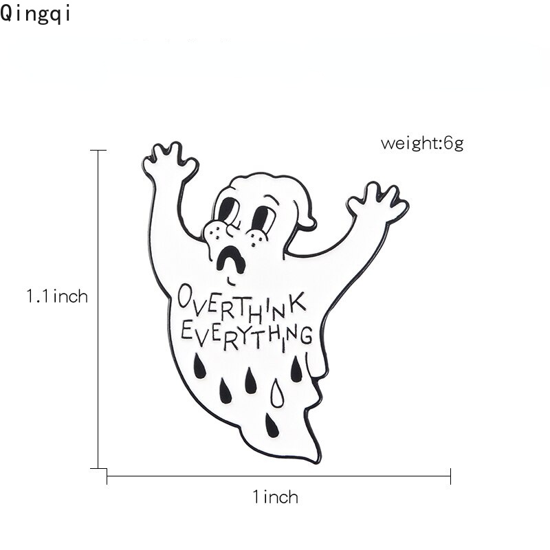 Ghim cài áo MISS ZOE hình ma hoạt hình đa dạng dễ thương cho nam nữ
