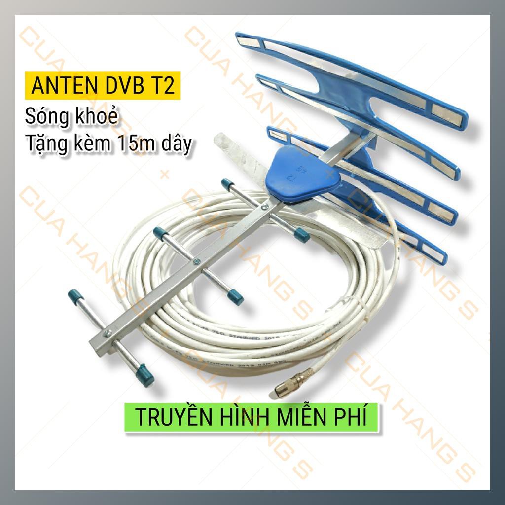 Anten DVB T2 kèm dây 15m T24G  Ăng ten tv ang ten tivi truyền hình kỹ thuật số sóng khoẻ