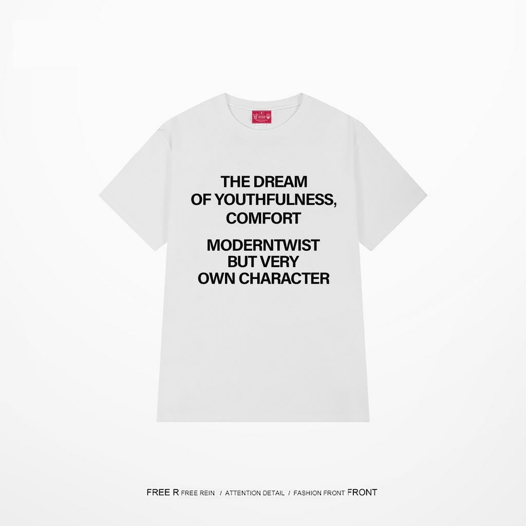 Áo thun nữ minimal MIR - Make It Rain the dream design cotton dáng tay lỡ phong cách basic