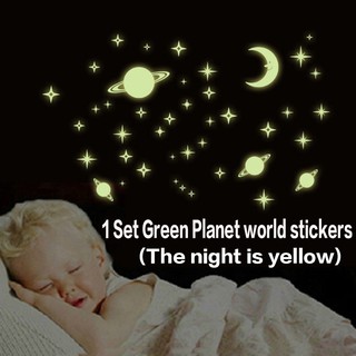 Set 100 Sticker Ngôi Sao Dạ Quang Nhiều Màu Sắc Dùng Để Trang Trí Phòng Ngủ Cho Bé