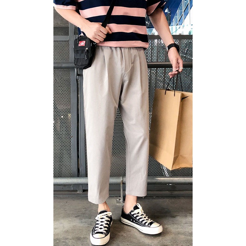 Quần Nam Kaki Basic Dáng Baggy Trơn Màu Dáng Suông Phong Cách Trẻ Trung Thời Trang MixxMen QUAN NAM 060V1
