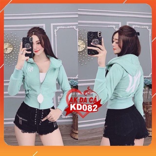 Áo khoác lửng thun da cá  lửng chữ NY lớn sau lưng kèm ảnh thật 💟