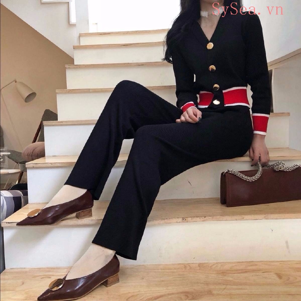 Áo Khoác Cardigan Tay Dài Cổ Chữ V Thiết Kế Thanh Lịch