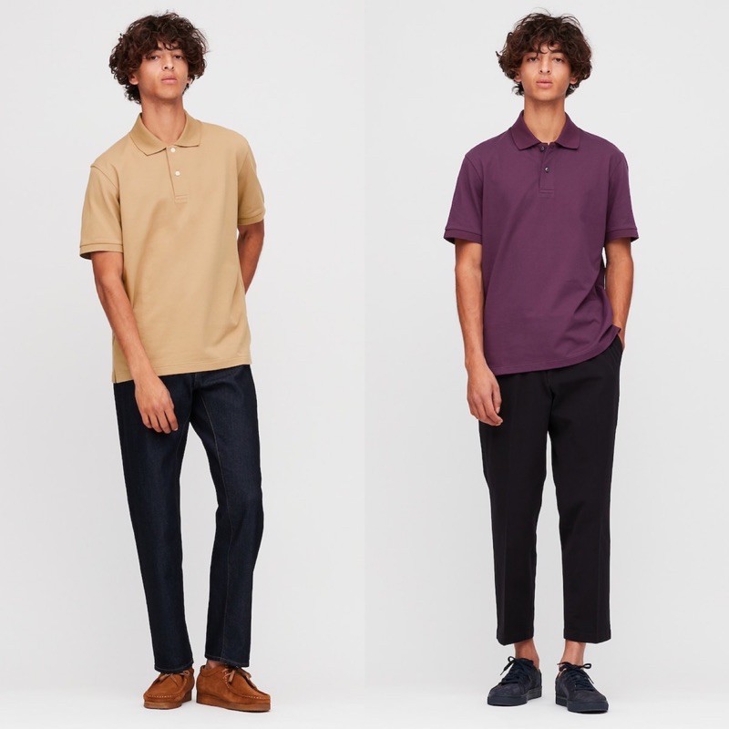 Áo phông polo nam dòng Kanako khô thời trang của Uniqlo