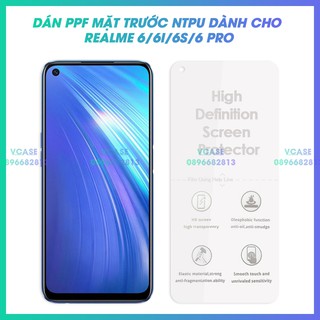Miếng dán màn hình mặt trước ppf ntpu dành cho realme 6 / realme 6i / realme 6s / realme 6 pro