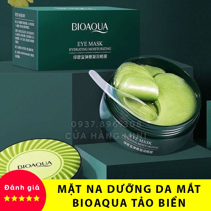  【HOT】 60 Miếng Mặt Nạ Mắt Bioaqua Tảo Biển Dưỡng Ẩm Da Mắt (Màu Xanh)