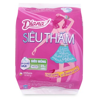 Combo 6 Gói BVS Diana Siêu Mỏng Không Cánh, gói 8 miếng
