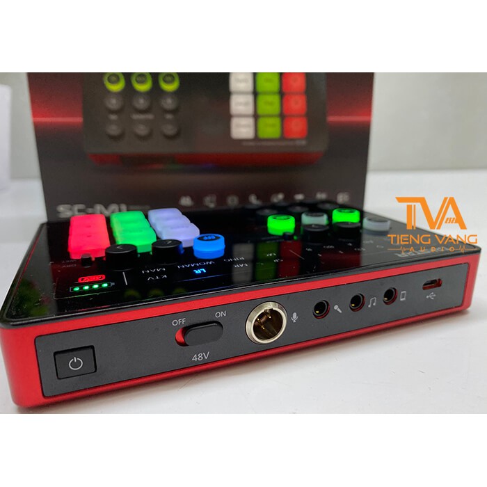 Sound Card thu âm livestream cao cấp Takstar SC-M1 chính hãnh . Sound card sc m1 tương thích với nhiều loại micro