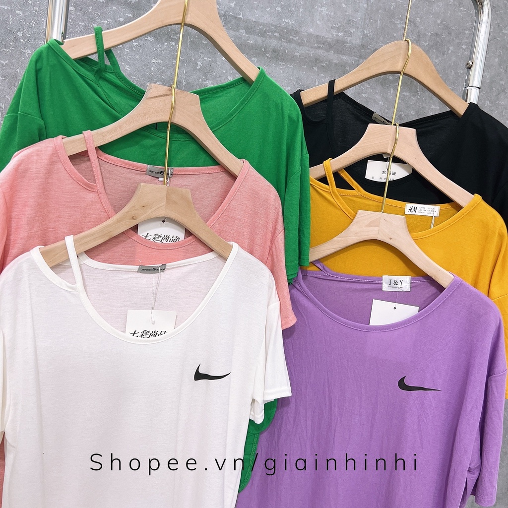 Áo phông giấy dáng dấu quần vạt tôm, Áo thun kiểu vạt bầu form rộng AT0978 - NhiNhi Shop | BigBuy360 - bigbuy360.vn