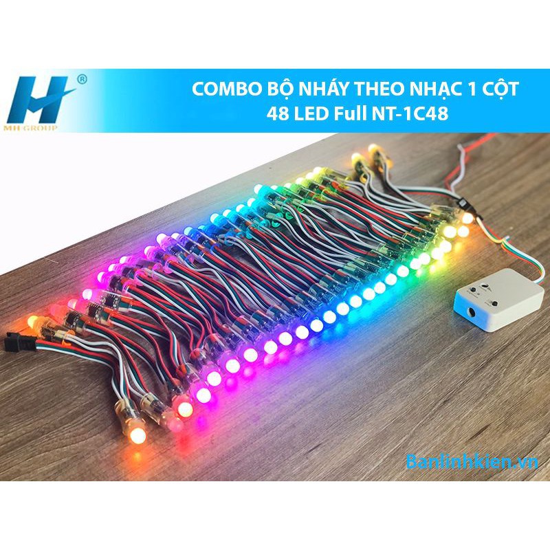 Combo Bộ Nháy Theo Nhạc 2 CỘT 48 LED