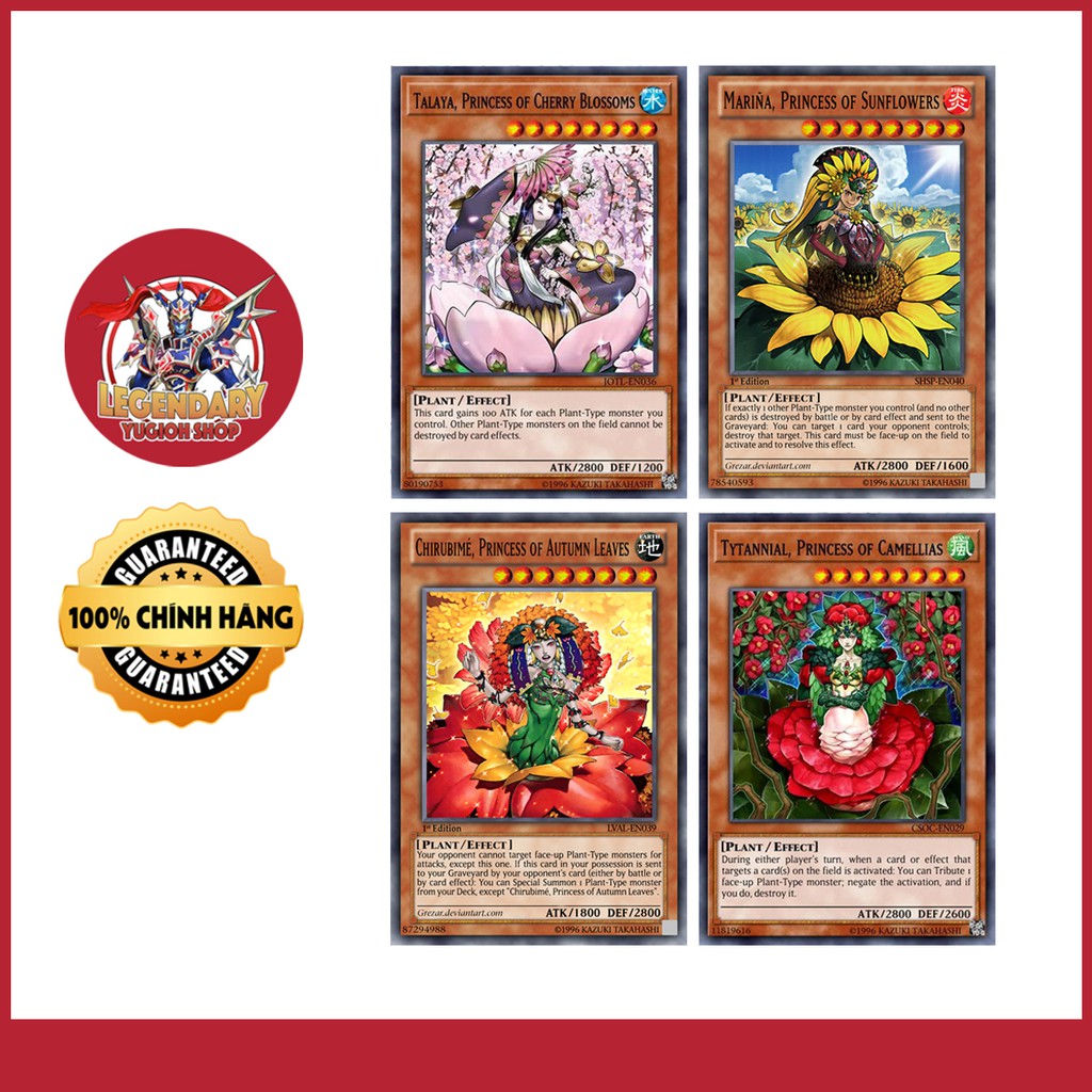 [COMBO][EN][Thẻ Bài Yugioh Chính Hãng] Các loài hoa 4 mùa Xuân - Hạ - Thu - Đông