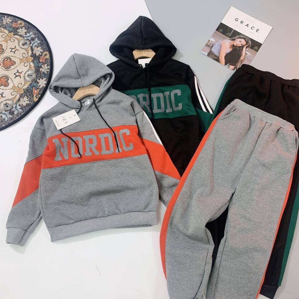 Bộ Thể Thao Nữ, Bộ Nữ Thu Đông Dài Tay Kèm Mũ Chất Vải Thun Da Cá Hàng Cao Cấp Bao Đẹp. | BigBuy360 - bigbuy360.vn