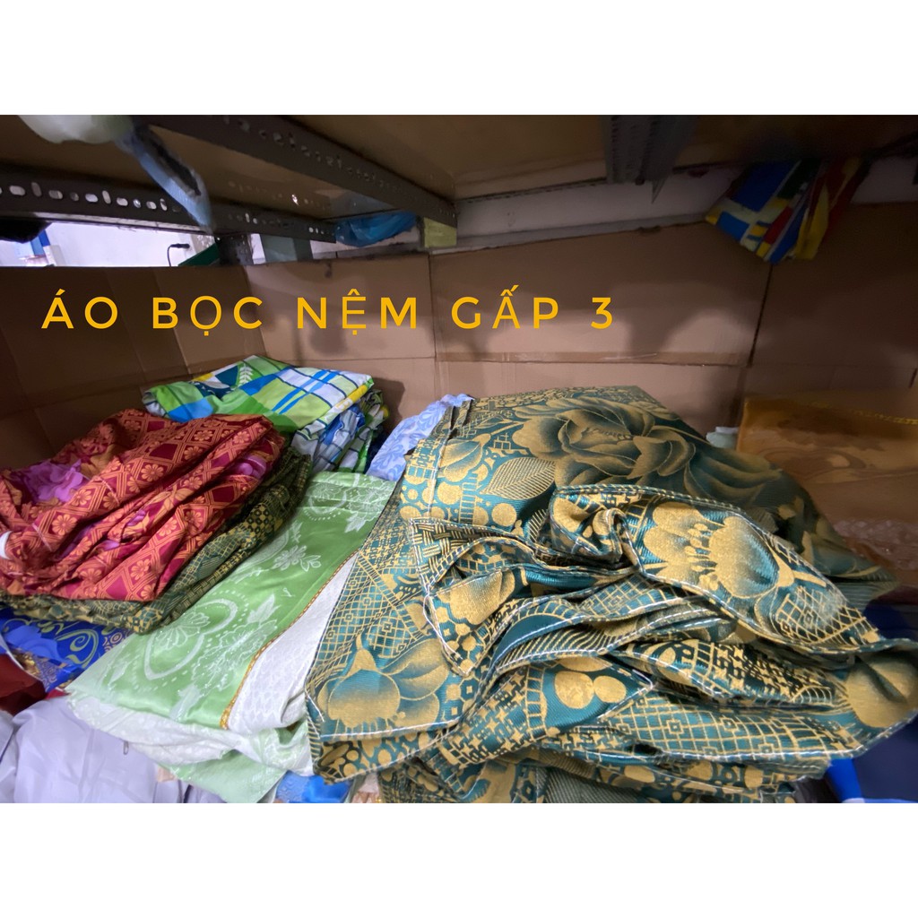 Áo bọc nệm gấp 3 chất liệu cotton