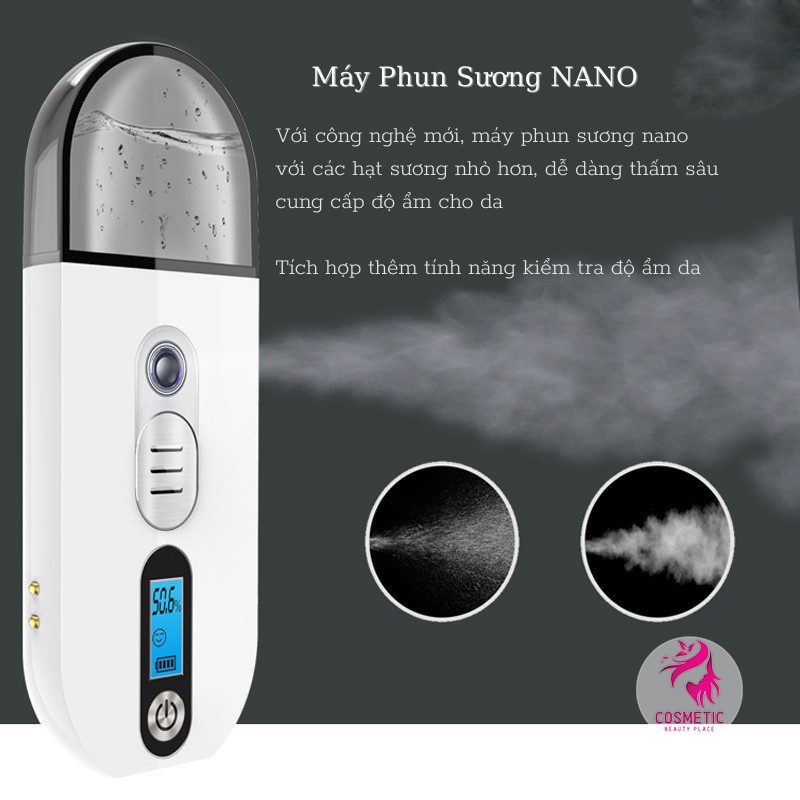 Máy phun sương Nano Yandou PS1810 tích hợp kiểm tra độ ẩm da kèm cáp sạc USB PV699