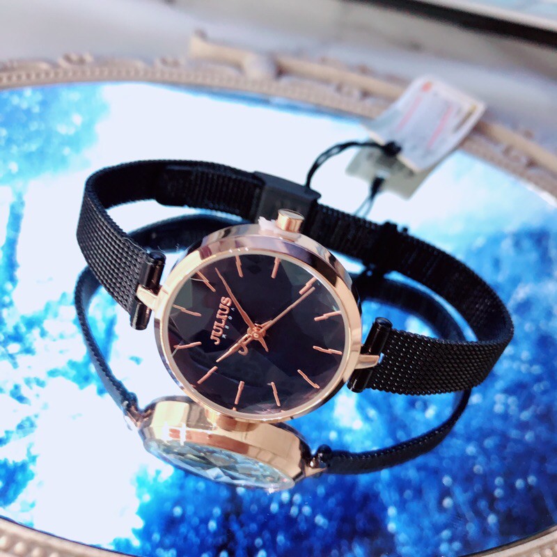 Đồng hồ Nữ Julius chính hãng Hàn Quốc JA 1225 Xanh Đen