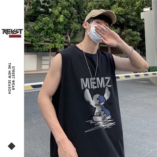 Áo thun lạnh ba lỗ nam, Áo sát nách hoạt hình Stitch ngộ nghĩnh Oversize Tanktop co giãn 4 chiều RevoltClothes21/ss TT07
