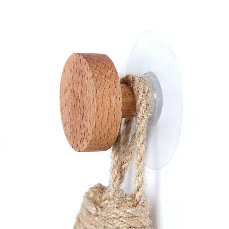 Japanese Style Hand-woven Lanyard Holder/ Vintage Hemp Rope Toilet Paper Holder/ Kitchen Wall-mounted Towel Storage Holder/ Bathroom Punch-free Roll Paper Holder