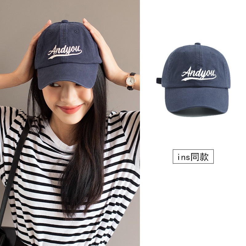 Mũ Lưỡi Trai Cotton Mềm Thêu Chữ Andyou Thời Trang Cho Cặp Đôi