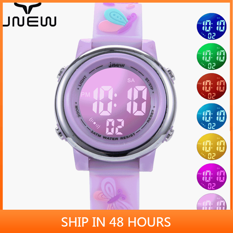 Đồng Hồ Điện Tử Đa Năng Chống Nước Có Đèn Led Cho Bé