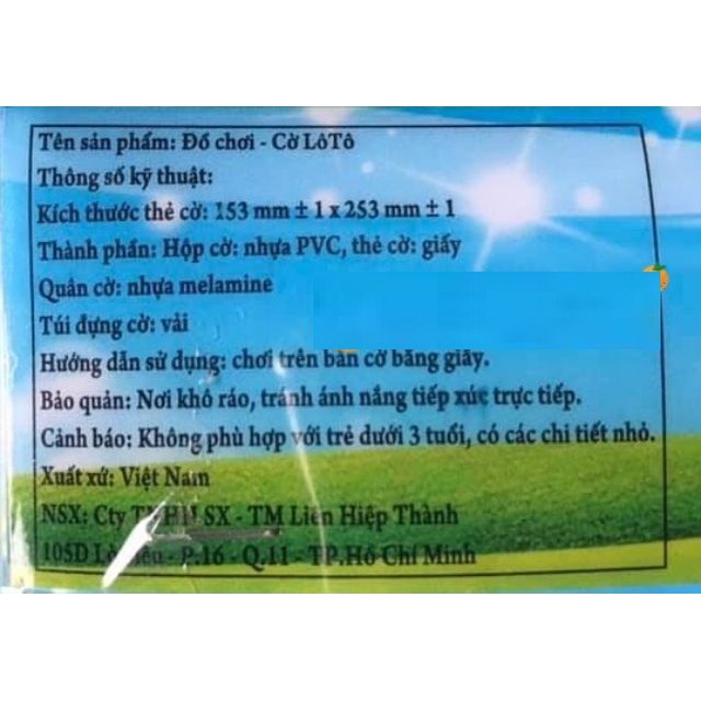 [ LÔTÔ ] 💥 Hộp trò chơi Lô Tô Melamine Cao Cấp LIÊN HIỆP THÀNH 💥 Made In Việt Nam, Cờ Giải Trí