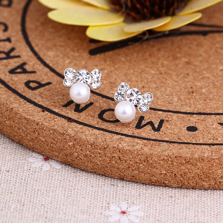 INS Korean Style Fashion Women Multiple Shapes Diamond Pearl Earring Jewelry HQTER48