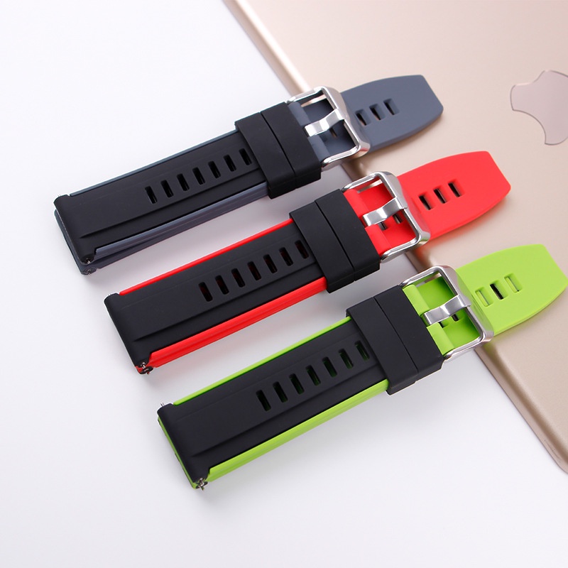 Dây Đeo Silicon Hai Màu Cho Đồng Hồ Thông Minh TicWatch Pro 3 GPS