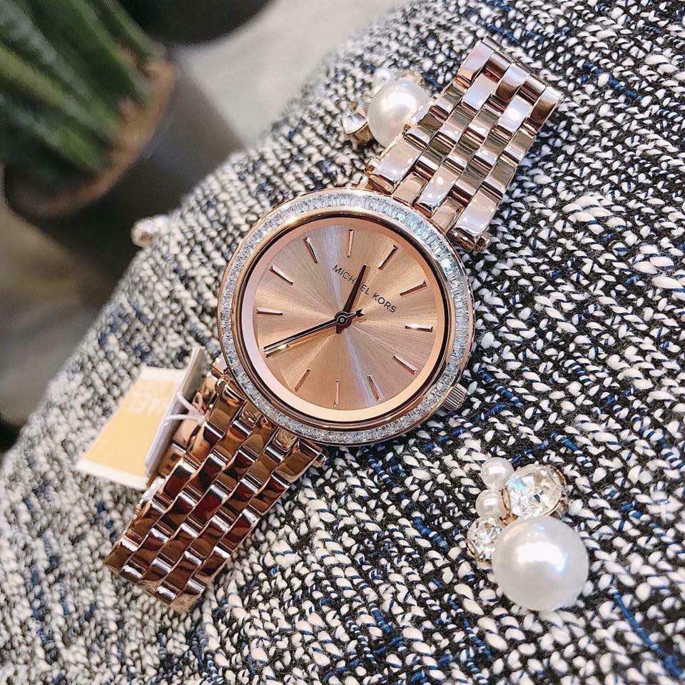 Đồng hồ nữ Michael Kors Darci Rose Gold - Máy Quartz - Kính khoáng cứng - Dây vỏ thép không gỉ