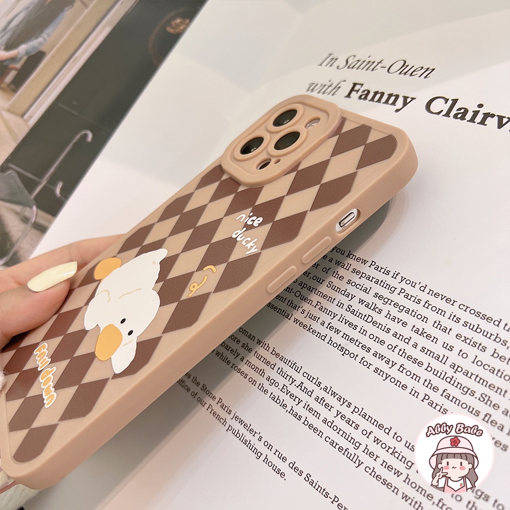 Ốp Điện Thoại TPU Dẻo Màu Tương Phản Họa Tiết Chú Vịt Dễ Thương Chống Sốc Cho IP 13 12 11 Pro Max XR 8 7 Plus