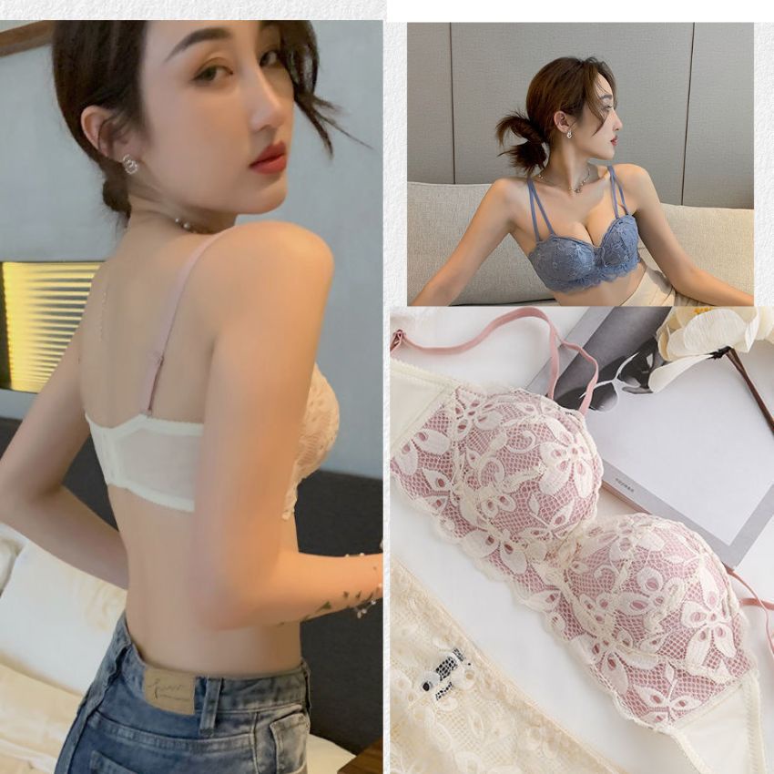 Áo bra nữ ren nâng ngực không gọng Cao Cấp mút dày dày 2,5 cm đúc masage êm ái cho bầu ngực của nàng A5464