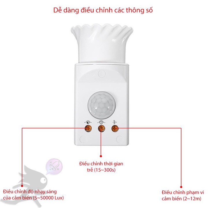 Đui đèn thông minh cảm biến hồng ngoại, ánh sáng JL-020 có thể cắm trực tiếp vào ổ cắm, tiết kiệm năng lượng