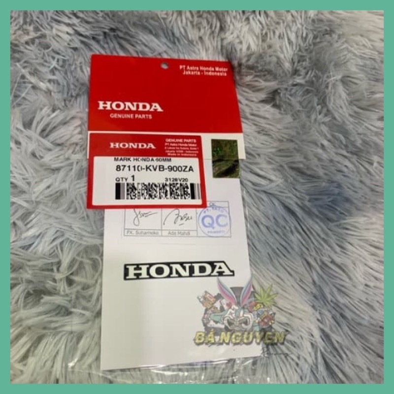 Tem Honda Zin size 60mm Dán Mão Đầu - Đuôi Dè Biển Số Vario/Click