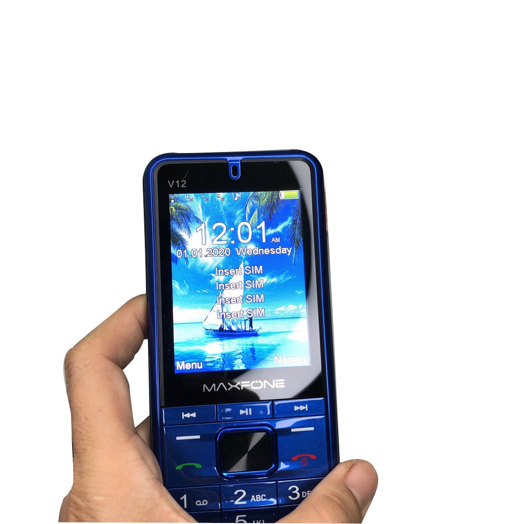 ĐIỆN THOẠI MAXFONE V12 4 SIM KIỂU DÁNG N7000 FULLBOX | BigBuy360 - bigbuy360.vn