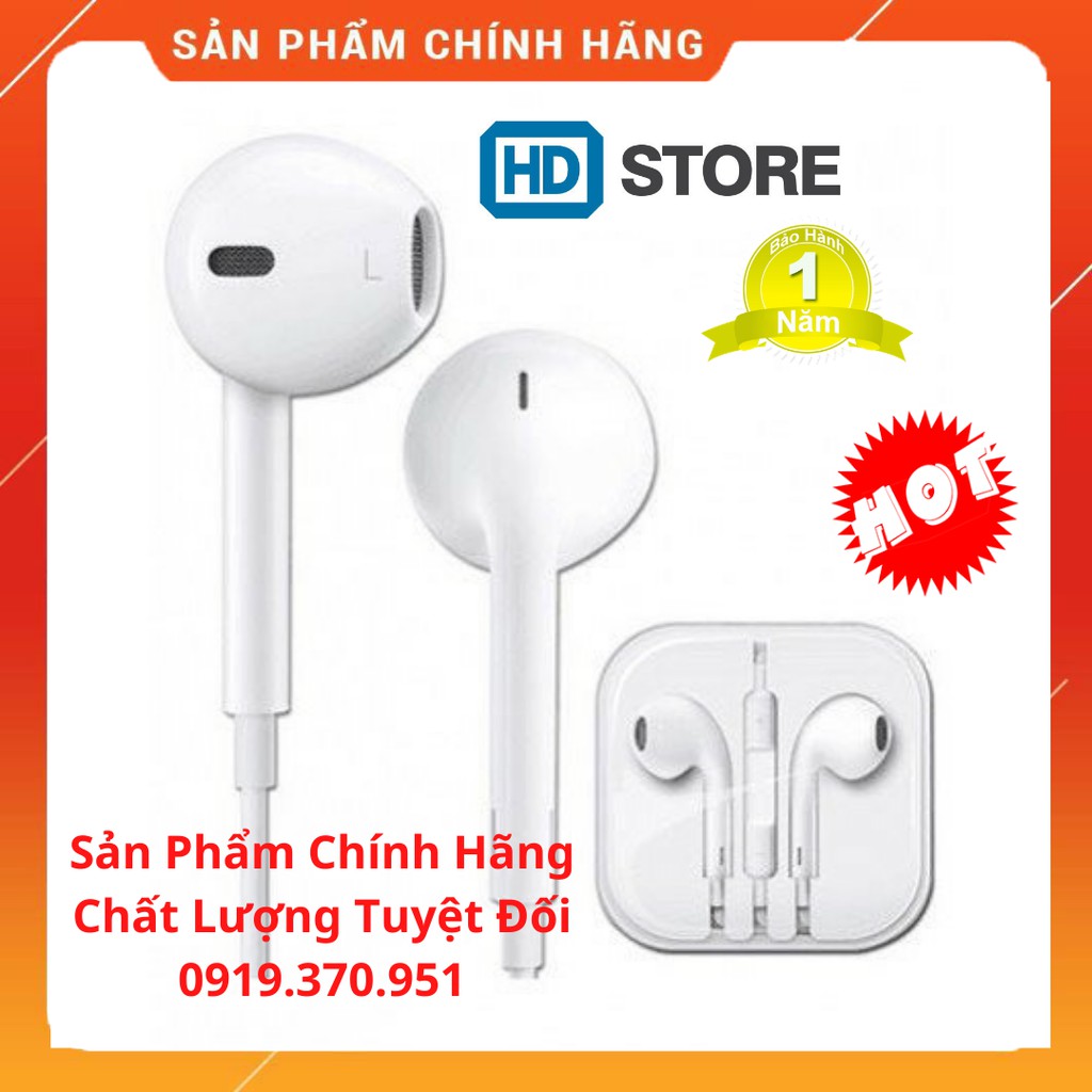 Tai Nghe iPhone 6/6s Chính Hãng Zin Fullbox chân tròn 3.5mm