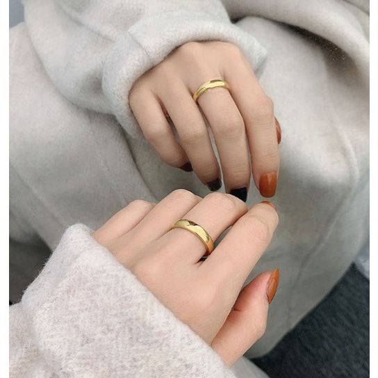 [FreeShip] Nhẫn nữ titan 3 màu đơn giản J1-205 - CAM KẾT KHÔNG BAY MÀU