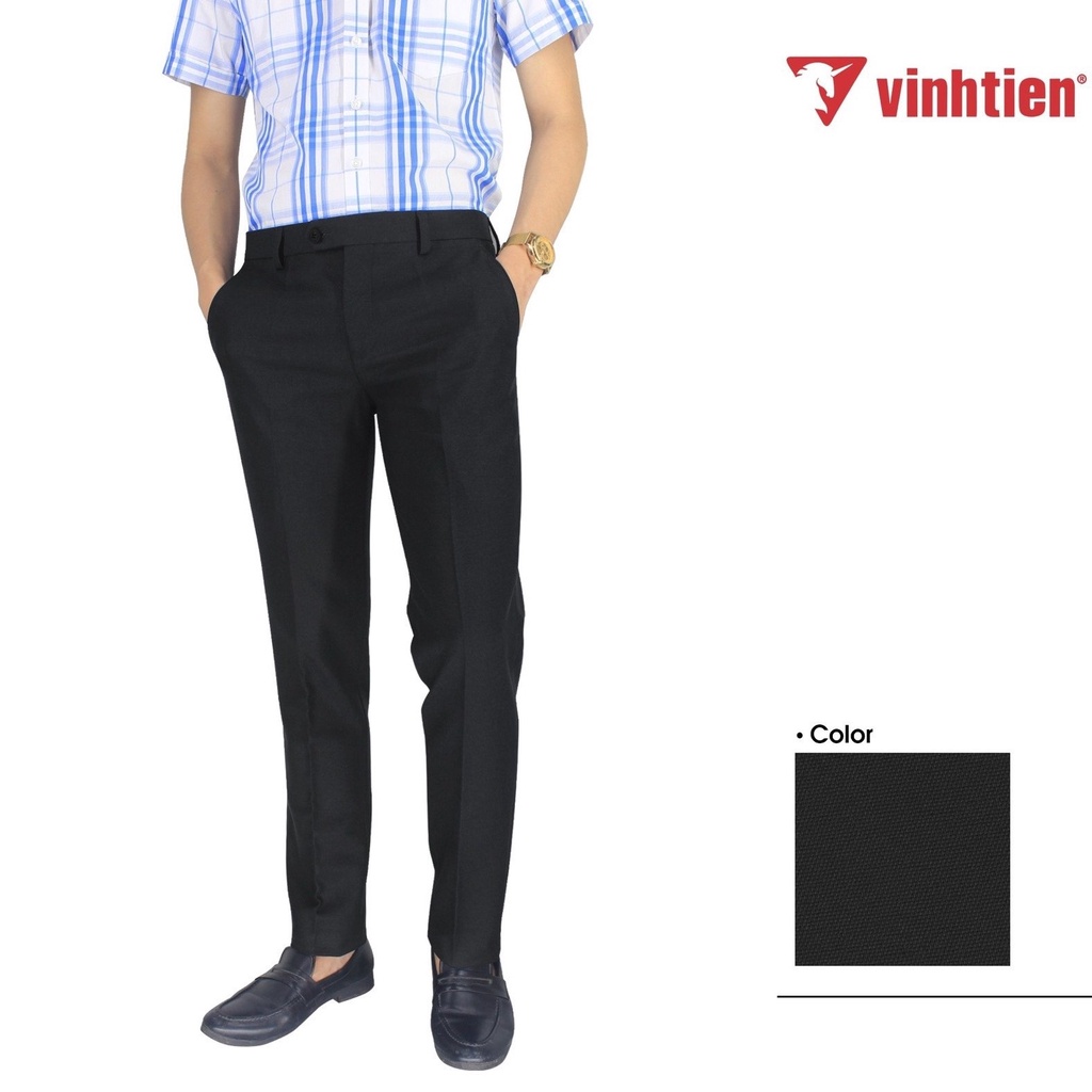 Quần Tây Công Sở Nam Slimfit Dáng Trẻ Vĩnh Tiến 482 - Màu Đen