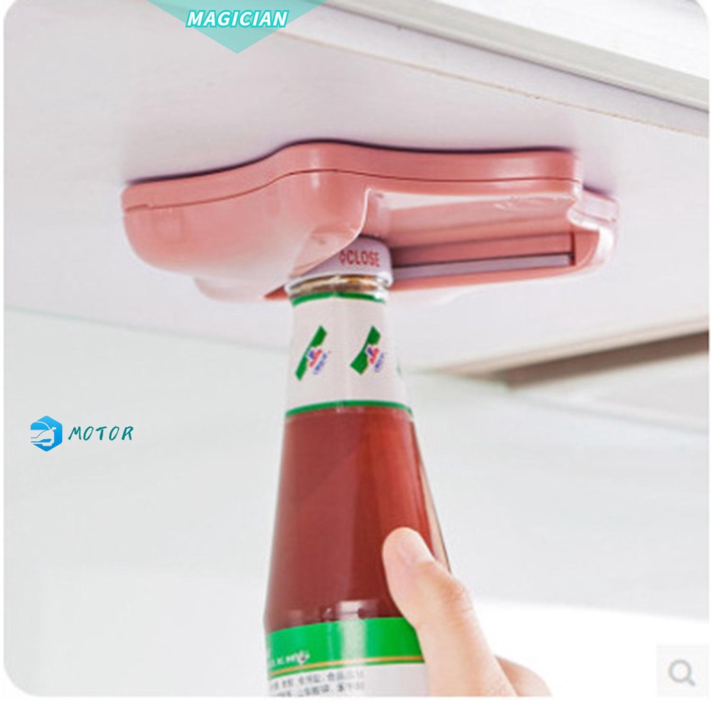 MAGIC Hot New Jar Opener With Tapered Sticker Lid Openers Arthritis Glass Jar Opener Silicone Teeth for Seniors week Hand Arthritis Easy installation Effortlessly Kitchen Accessories Under Counter Can Opener