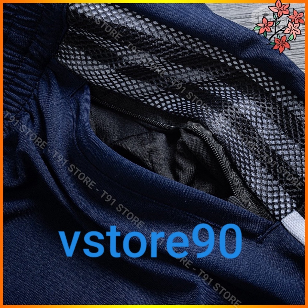 Quần đùi nam adidas 3 sọc pha lưới ống suông,quần short thể thao nam hè chất umi đẹp logo thêu chắc chắn