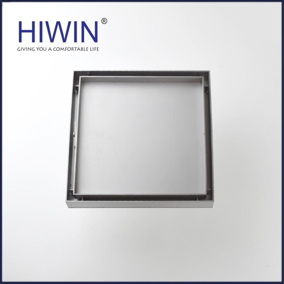 Phễu ga thoát sàn chống mùi hôi inox 304 mặt mờ kích thước 200x200mm HIWIN FD-T11