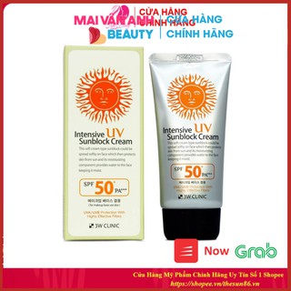 Kem chống nắng 3w clinic intensive uv sunblock cream hàn quốc spf 50 pa+++ 70ml